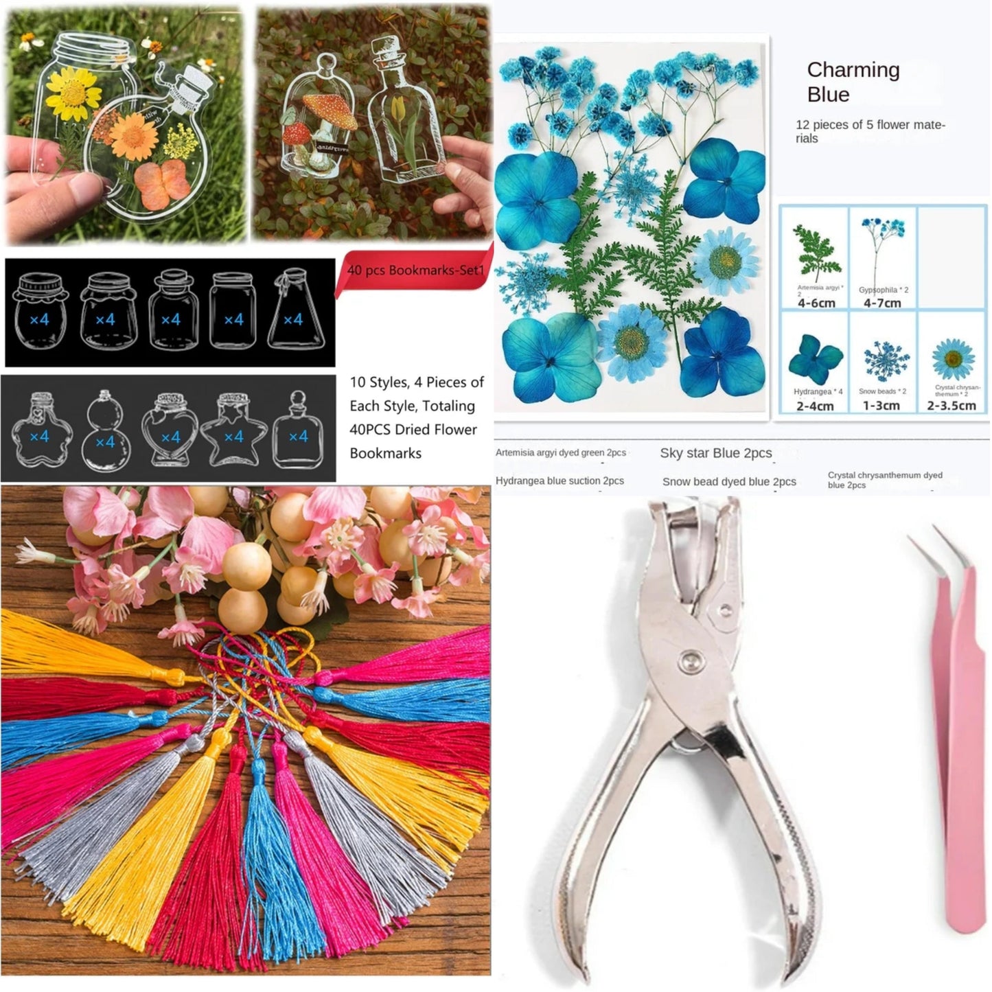 LAST DAY 85% OFF🔥Transparent Dried Flower Bookmarks