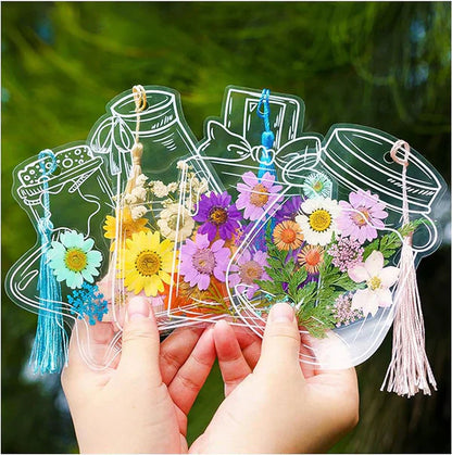 LAST DAY 85% OFF🔥Transparent Dried Flower Bookmarks
