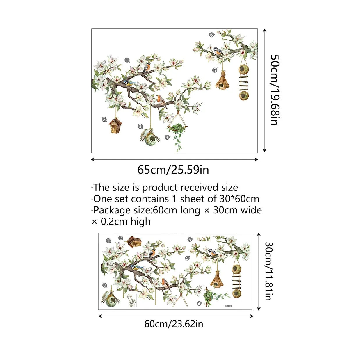 Last Day Sale 🔥85% OFF - 💐Colorful Floral Bouquet Window Sticker🖼️(Cut to size freely)