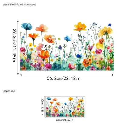 Last Day Sale 🔥85% OFF - 💐Colorful Floral Bouquet Window Sticker🖼️(Cut to size freely)