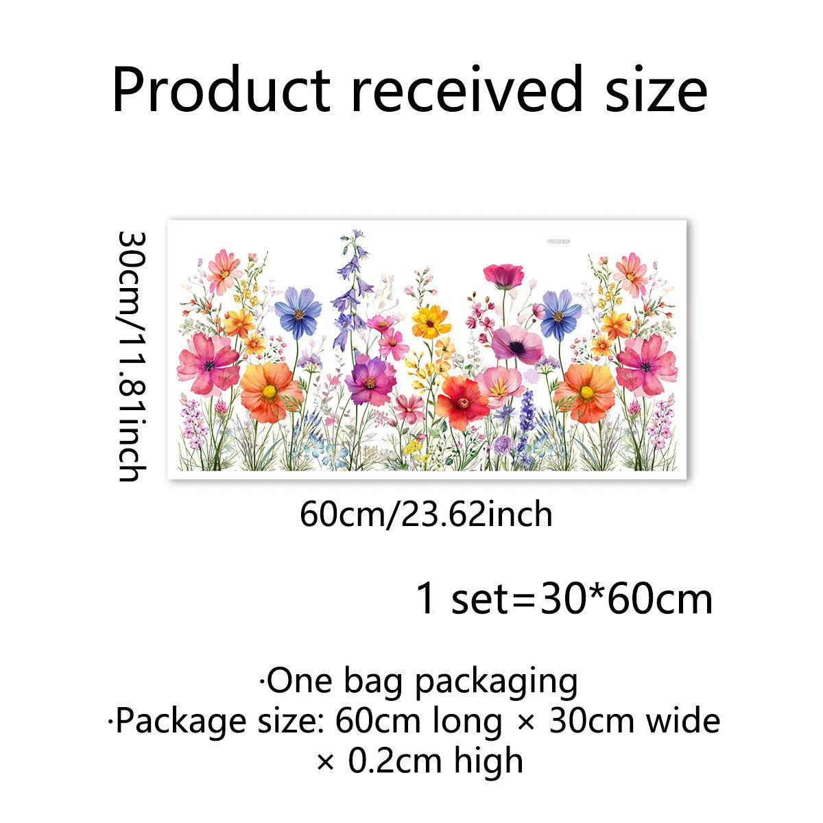 Last Day Sale 🔥85% OFF - 💐Colorful Floral Bouquet Window Sticker🖼️(Cut to size freely)